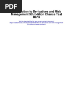 Introduction To Derivatives and Risk Management 9th Edition Chance Test Bank