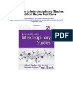 Introduction To Interdisciplinary Studies 2nd Edition Repko Test Bank