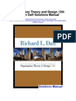 Organization Theory and Design 12th Edition Daft Solutions Manual