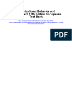 Organizational Behavior and Management 11th Edition Konopaske Test Bank