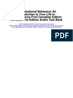 Organizational Behaviour An Introduction To Your Life in Organizations First Canadian Edition Canadian 1st Edition Andre Test Bank