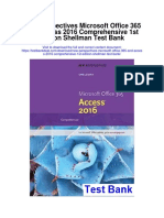 New Perspectives Microsoft Office 365 and Access 2016 Comprehensive 1st Edition Shellman Test Bank