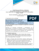 Guía de Actividades y Rúbrica de Evaluación - Unidad 1 y 2 - Tarea 2 - Contextualización