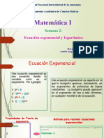 SEMANA 2. Ecuaciones Exponenciales y Logaritmicas