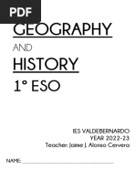 1o Eso 2022 23 Geography and History 1