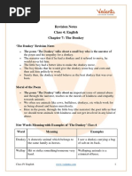 Cbse Class 4 English Notes Chapter 11 The Donkey