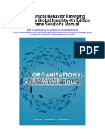 Organizationl Behavior Emerging Knowledge Global Insights 4th Edition Mcshane Solutions Manual