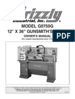 MODEL G0750G 12" X 36" Gunsmith'S Lathe