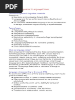 W1 Forensic Linguistics 2 - Language Crimes