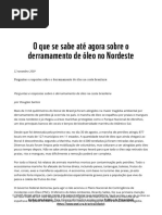 O Que Se Sabe Até Agora Sobre o Derramamento de Óleo No Nordeste - WWF Brasil