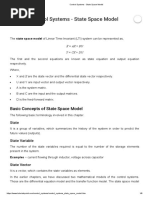 Control Systems - State Space Model