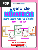 Tarjetas de Números para Aprender A Contar