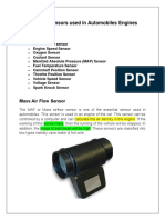 Types of Sensors Used in Automobiles Engines