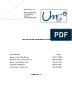 Desconcentracion Administrativa Grupo 2 Derecho Administrativo I Seccion B