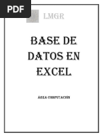 Base de Datos de Excel