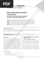 Bienes Depreciables Obsoletos o Fuera de Uso (Tratamiento Tributario y Contable)