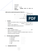 Demanda Laboral de Cese de Actos de Hostilidad