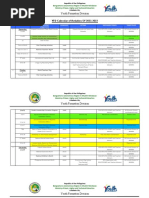 Calendar of Activities 2021 2022