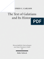 Stephen C Carlson - The Text of Galatians and Its History (Wissenschaftliche Untersuchungen Zum Neuen Testament 2.reihe) - Mohr Siebeck (2014)