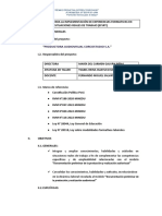 Plan de Trabajo para La Implementacion de Experiencias Formativas en Situaciones Reales de Trabajo