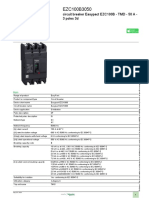 Ficha - Técnica - Breaker - 3x50 - Schneider - EasyPact EZC - EZC100B3050