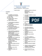 Examen de Estadistica 1 Periodo Grado Septimo