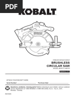 Kobalt 7.24 Inch Circular Saw User Manual