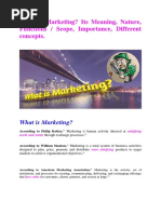 Marketing - Nature & Scope