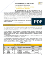 Concurso Público - Edital #01/2023 Retificado Na Íntegra: Prefeituta Municipal de Embu-Guaçu Do Estado de São Paulo