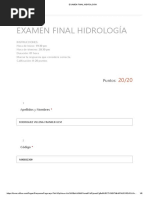 Examen Final Hidrología