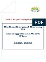 Oncology Work Plan For Students 2022-2023