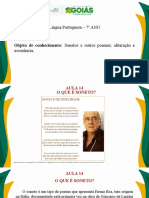 Aula 14 - 7º LP - Soneto - Aliteração e Assonância