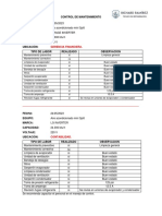 Control de Mantenimiento Mayo