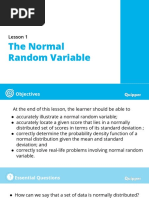 Unit 3 Lesson 1 The Normal Random Variable Updated