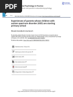 Experiences of Parents Whose Children With Autism Spectrum Disorder (ASD) Are Starting Primary School