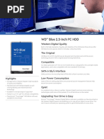 Product Brief Western Digital WD Blue Mobile Sata HDD