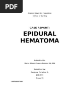 Epidural Hematoma Case Report