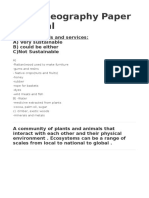 GCSE Geography Paper Physical Flashcards