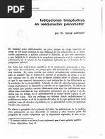 Lebovici.S. Indicaciones Terapeuticas en Reeducacion Psicomotriz