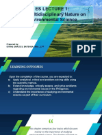 ES-LECTURE 1 - The Multidisciplinary Nature On Environmental Science