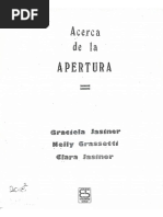 Jasiner, G. y Grassetti, N. - (1997) - Acerca de La Apertura. Buenos Aires - Ediciones Cinco