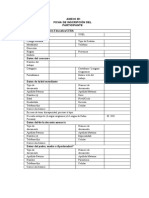 Ficha de Inscripción Del Participante