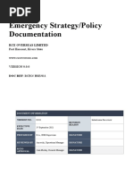 Emergency Strategy-Policy Documentation