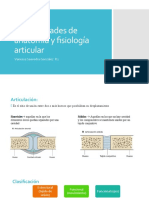 Generalidades de Anatomía y Fisiologia Articular