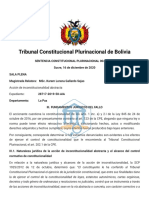 Sentencia Constitucional Plurinacional 0043 - 2020