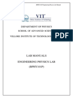 Lab Manuals Engineering Physics Lab (BPHY101P)