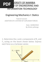 TUTORIALS 2010 Mechanics