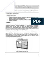 Hydraulics Engineering Laboratory Exoeriment 1 - 1082479904