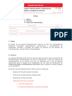 CT S de Tipo Interior Telemandados, Definiciones, Instalación y Puesta en Servicio