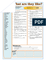 Personality Adjectives Grammar Drills Reading Comprehension Exercises Tes - 73346